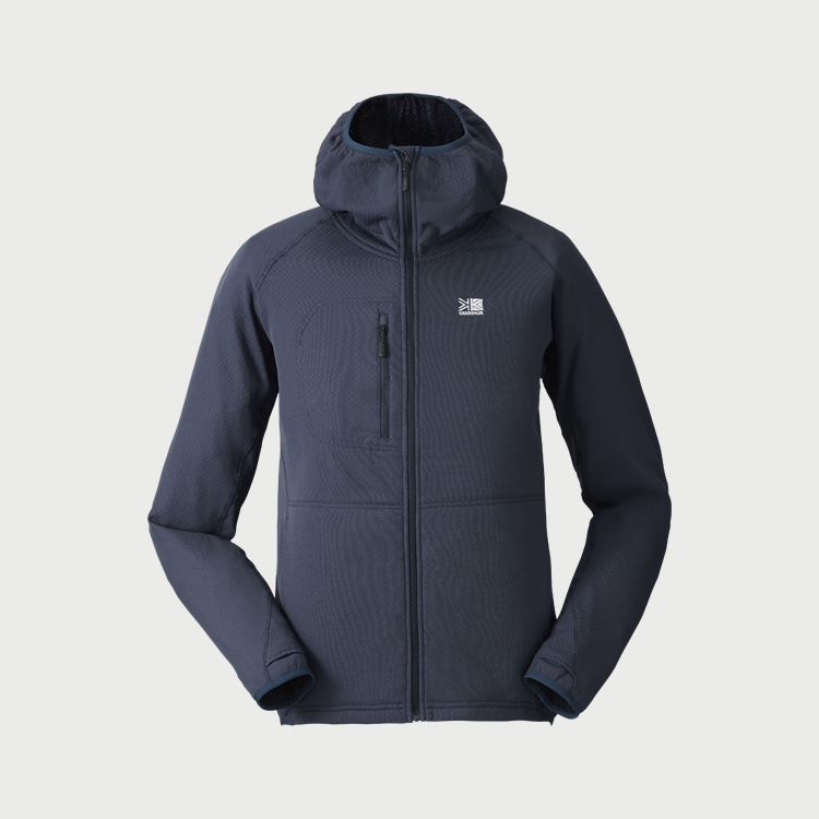 オクタサーマルジップフーディ / Midnight octa thermal zip hoodie