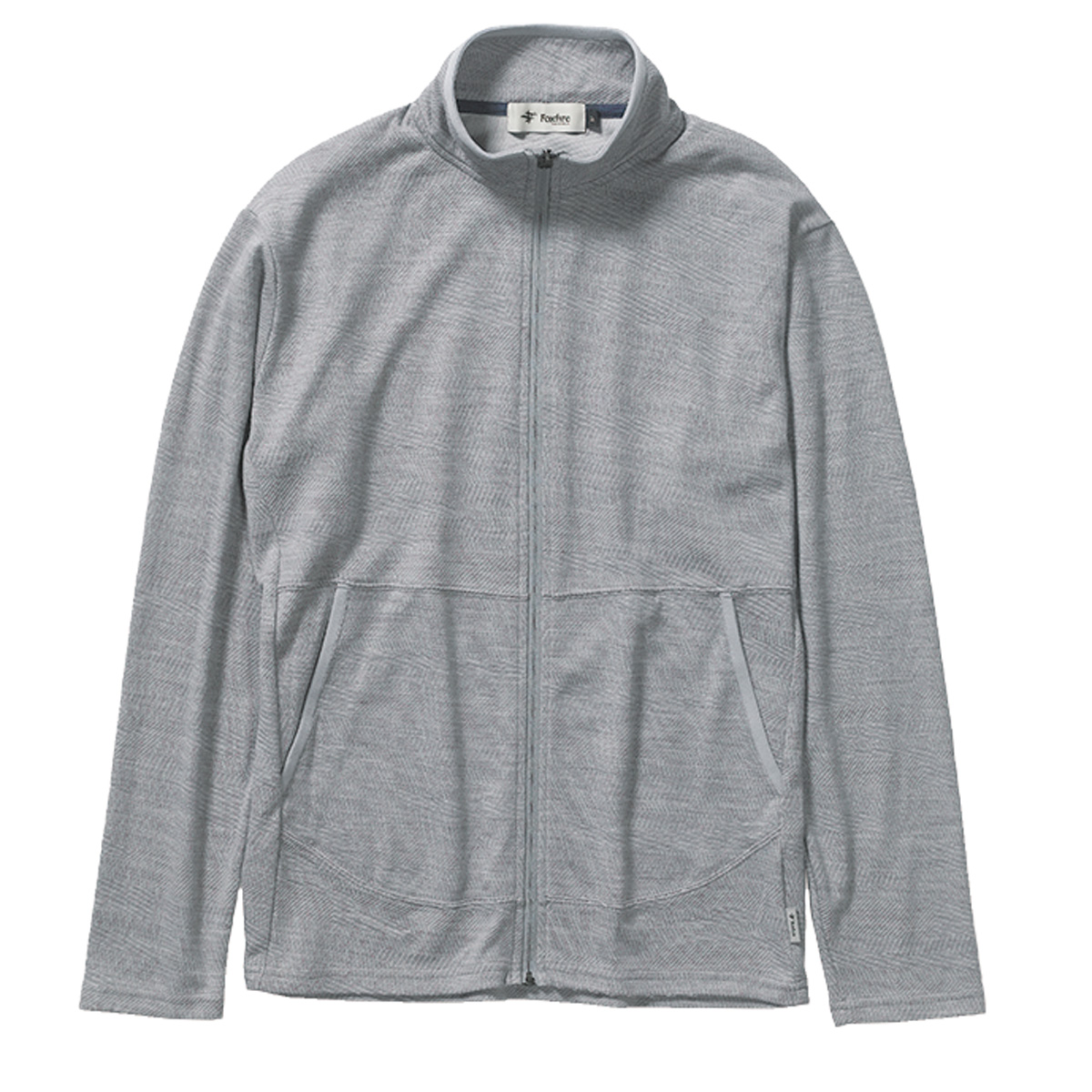 PPウールジャカードフルジップ / グレー PP Wool Jacquard Full Zip