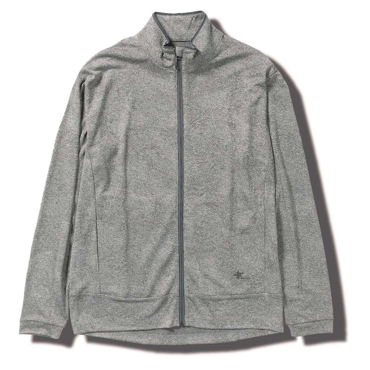 シャドウブルーFOX muffler／グレー／GAKE 日本製❣️ SCウィンドパスフルジップ / グレー SC Wind-path Full Zip