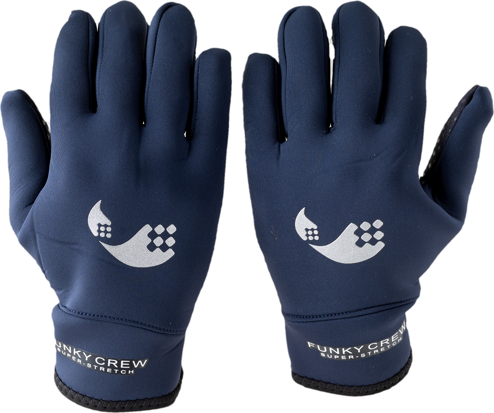 ネオプレンスーパーストレッチグローブ 5本指付 / ネイビー 釣り