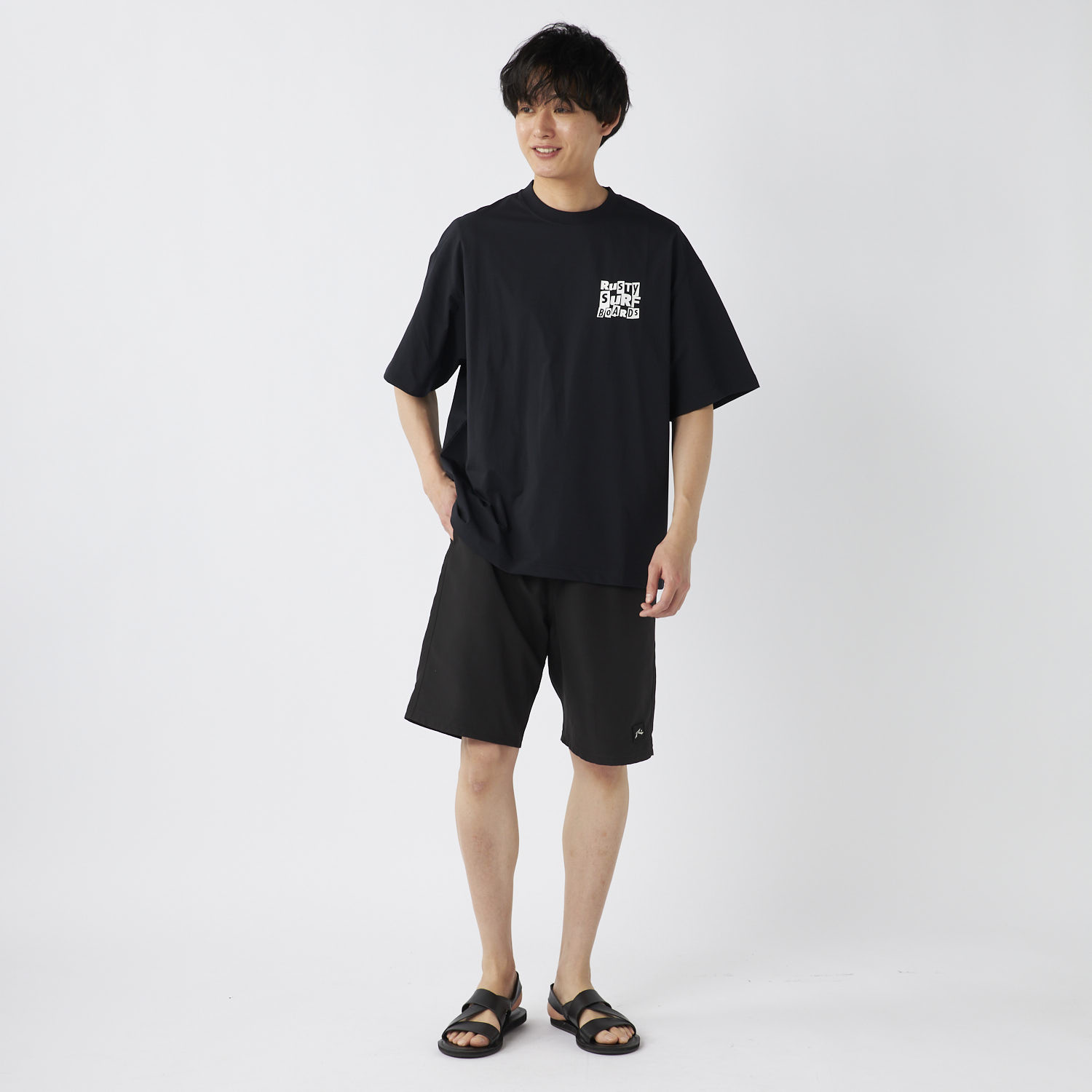 ハンソデ UVTシャツ / ブラック 914465-BLK Tシャツ メンズ ｜ラスティ / RUSTYの通販 | GsMALL