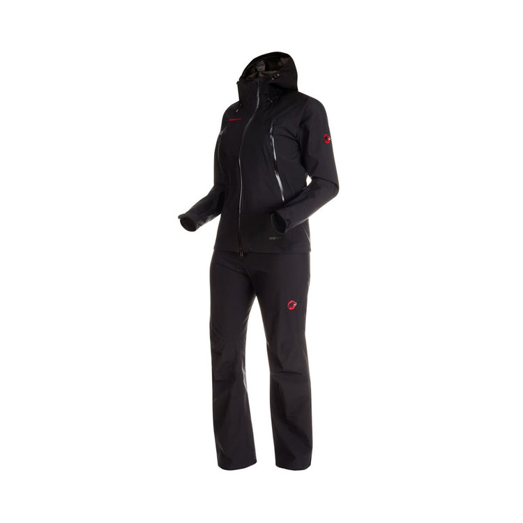 Mammut - MAMMUT マムート ハードシェル クライメートレインスーツ黒 レディースM MAMMUT マムート レインウェア上下セット レディース Masao