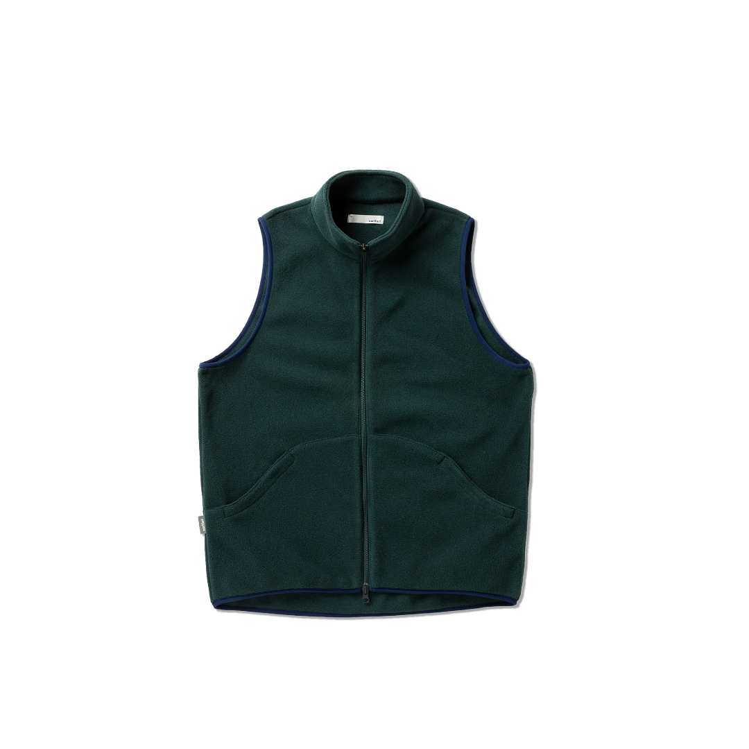 POLARTEC ジップアップベスト / D．GREEN NF2075-058 トップス メンズ