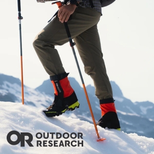 残雪期の山行に適した防水透湿のクロックゲイター